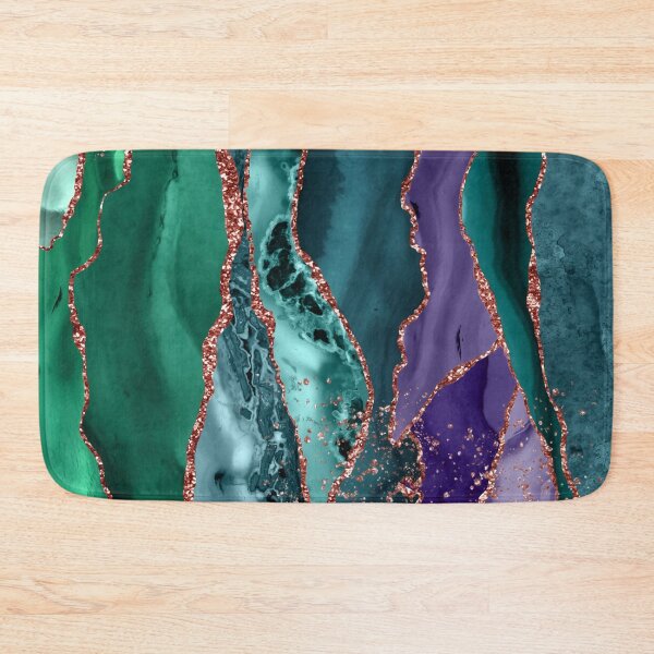 Item preview, Beautiful swirls pattern of teal, blue and purple colors, with faux rose gold swirls, liquid smooth using the dream smoothing digital effect designed and sold by Orianah.