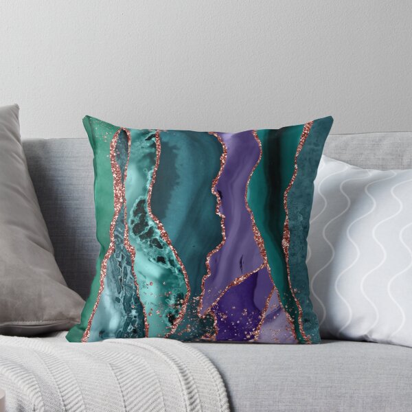 Item preview, Beautiful swirls pattern of teal, blue and purple colors, with faux rose gold swirls, liquid smooth using the dream smoothing digital effect designed and sold by Orianah.