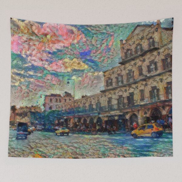 Item preview, An Aleppian Facade with Street - Magi designed and sold by Homsalgia.