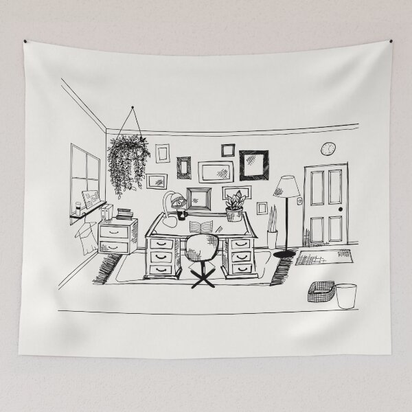 Item preview, Cluttered Office Space  designed and sold by Hannah Kremer.