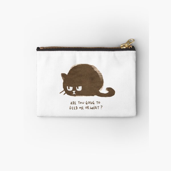 Item preview, Grumpy Cute Cat Saying “Are you going to feed me or what?” designed and sold by Insidelilflower.