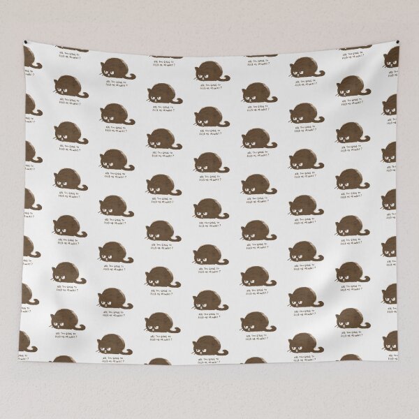 Item preview, Grumpy Cute Cat Saying “Are you going to feed me or what?” designed and sold by Insidelilflower.
