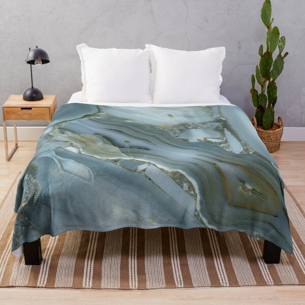 Item preview, Blue and golden luxurious marble print designed and sold by KIKAIA The Label.