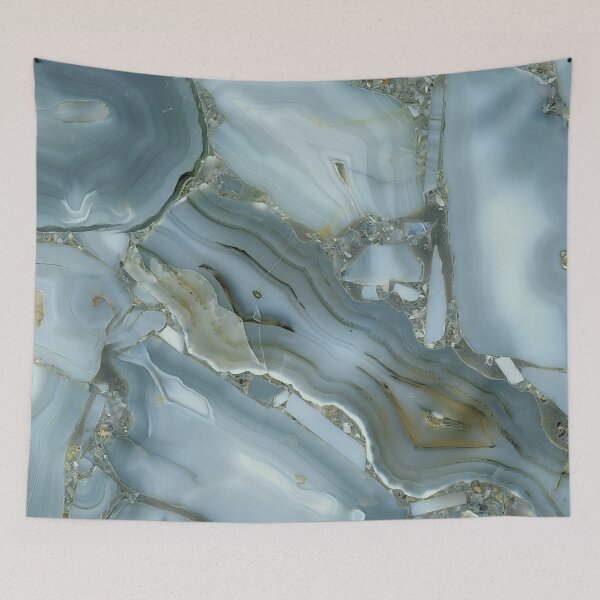 Item preview, Blue and golden luxurious marble print  designed and sold by KIKAIA  The Label.