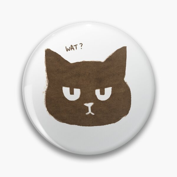 Item preview, Grumpy Cute Brown Cat Saying “what?” designed and sold by Insidelilflower.