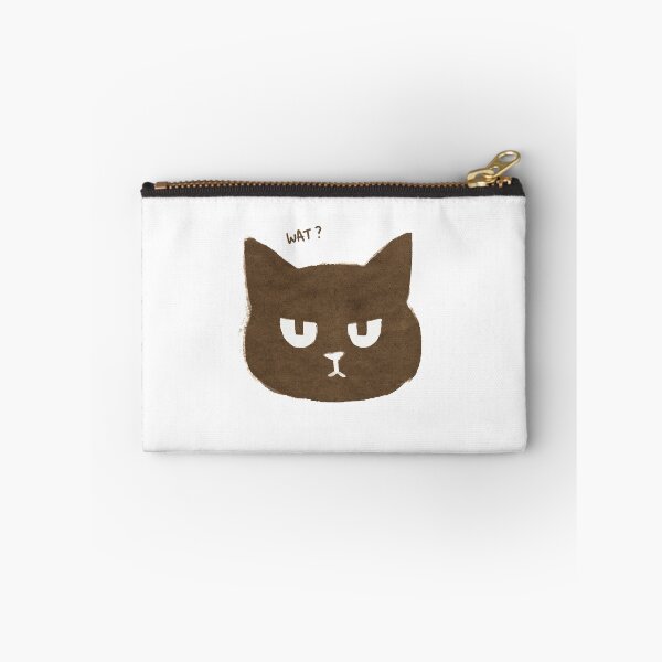 Item preview, Grumpy Cute Brown Cat Saying “what?” designed and sold by Insidelilflower.