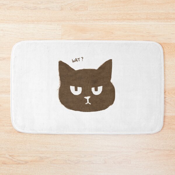 Item preview, Grumpy Cute Brown Cat Saying “what?” designed and sold by Insidelilflower.
