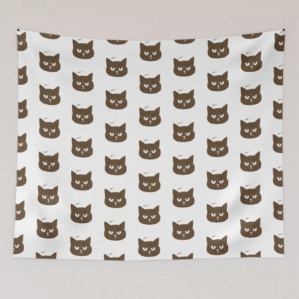 Item preview, Grumpy Cute Brown Cat Saying “what?” designed and sold by Insidelilflower.