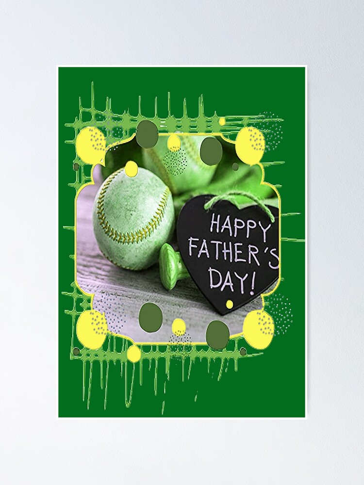 Póster « Feliz día del padre, amante del béisbol, mejor amigo, NR 2, mejor  día del padre mentor» de adribarnard | Redbubble