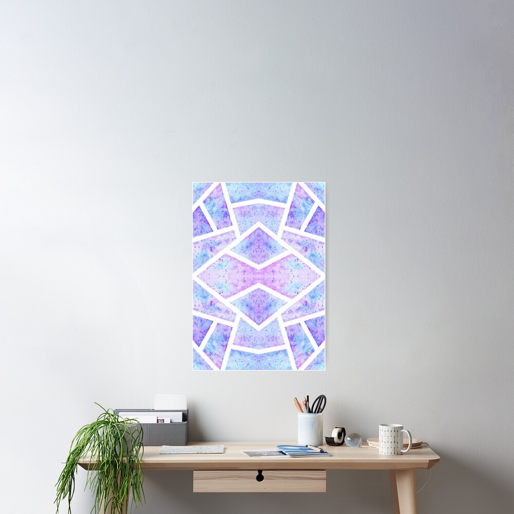 Poster « Mosaïque Bleue»
