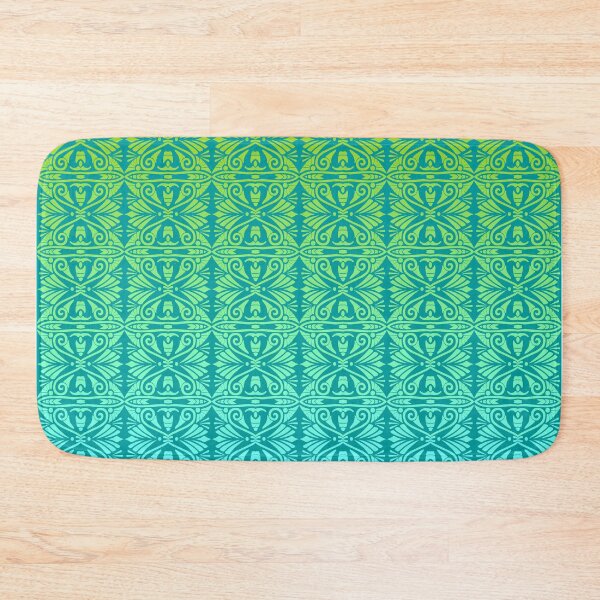 Item preview, Vintage Art Deco Damask Lace Motif Pattern Turquoise Green designed and sold by Anna Lemos.