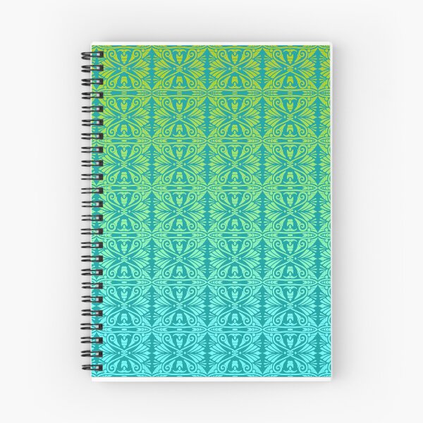 Item preview, Vintage Art Deco Damask Lace Motif Pattern Turquoise Green designed and sold by Anna Lemos.