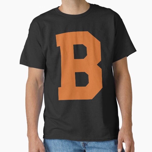 Vista previa del artículo con la obra «Alfabeto, B naranja, letra B deportiva», diseñado y vendido por TheCultStuff.