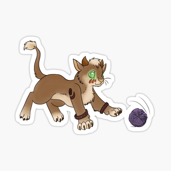 Druid Kitty Sticker by Lianda | Redbubble