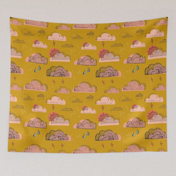 Item preview, Weather Patterns Clouds Goldenrod designed and sold by susycosta.