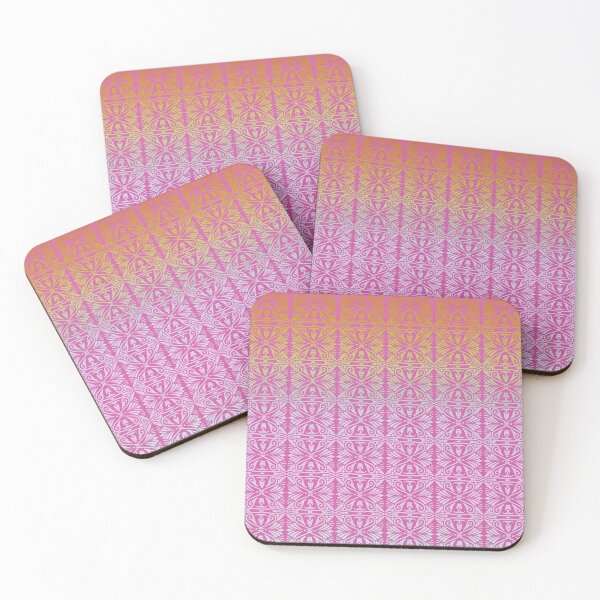 Item preview, Vintage Art Deco Damask Lace Motif Pattern Gold Pink designed and sold by Anna Lemos.