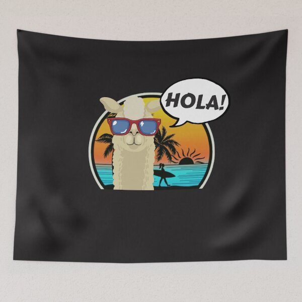 Item preview, LLama Saying Hello In Spanish designed and sold by Hodbi.