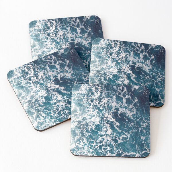 Item preview, Blue ocean waves summer print  designed and sold by KIKAIA  The Label.