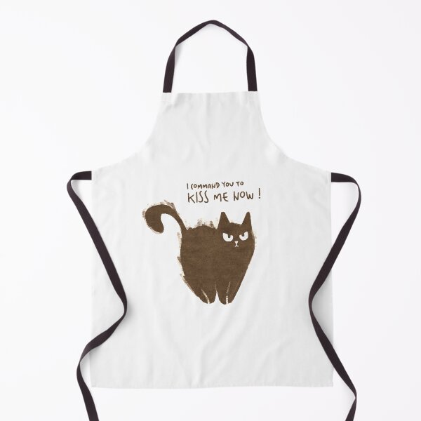 Item preview, Grumpy Cute Brown Cat Saying “Kiss Me Now!” designed and sold by Insidelilflower.