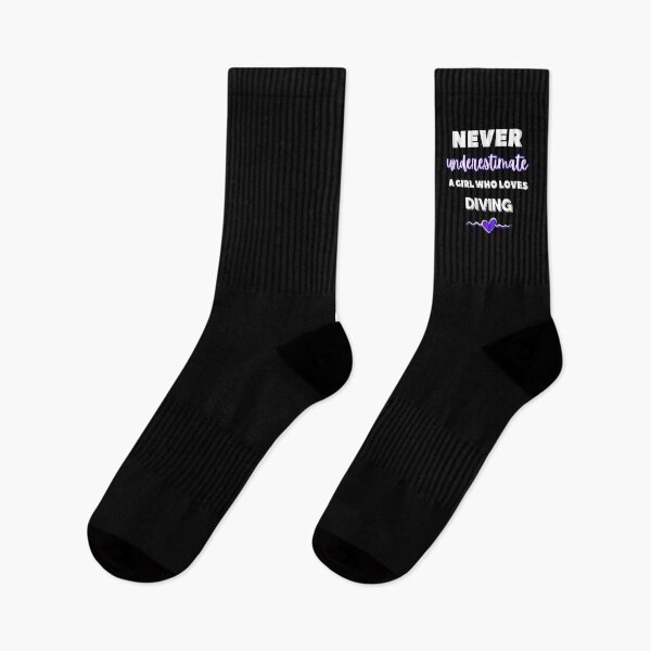 Item preview, Never underestimate a girl who loves diving designed and sold by TheGreenGoat.