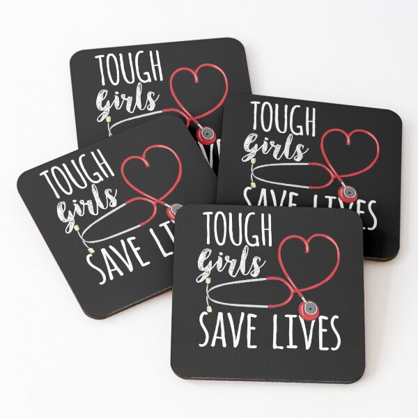 Item preview, Tough Girls Save Lives - Nurse designed and sold by shirtbubble.