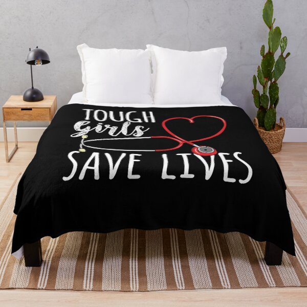 Item preview, Tough Girls Save Lives - Nurse designed and sold by shirtbubble.