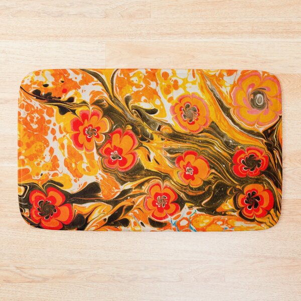 Item preview, Orange and Yellow Floral Textile designed and sold by BlackDigitalInc.