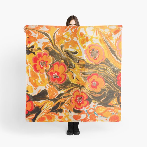 Item preview, Orange and Yellow Floral Textile designed and sold by BlackDigitalInc.