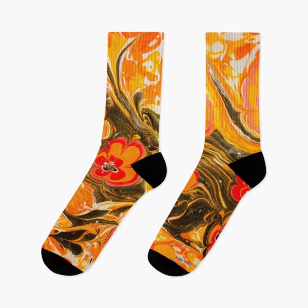 Item preview, Orange and Yellow Floral Textile designed and sold by BlackDigitalInc.