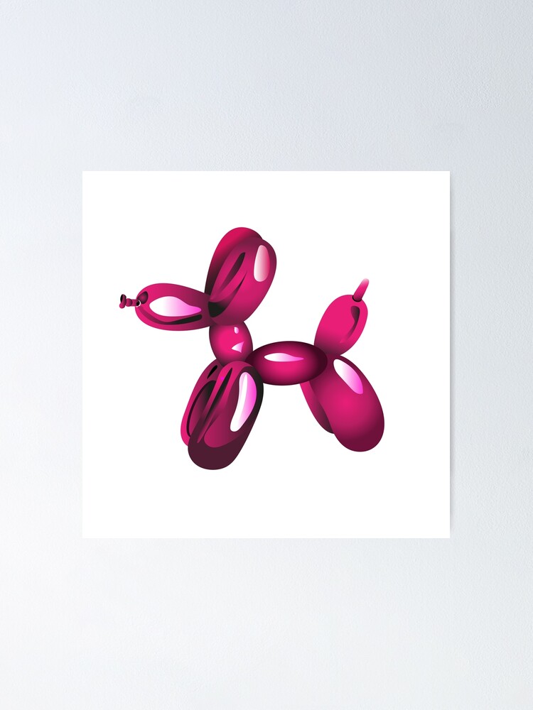 Balloon Dog Magenta Poster for Sale by alexafrances