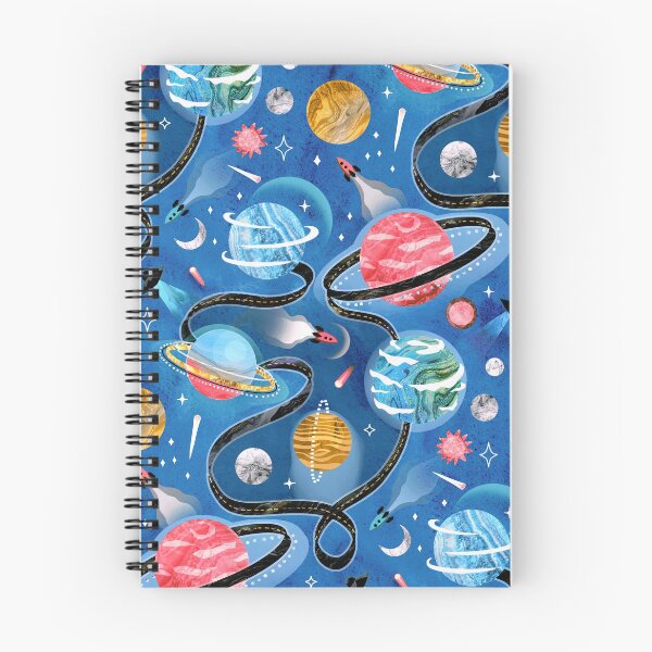 Item preview, Highway to Intergalactic Adventures - Cerulean Blue, Pink & Mustard Yellow designed and sold by TigaTiga.