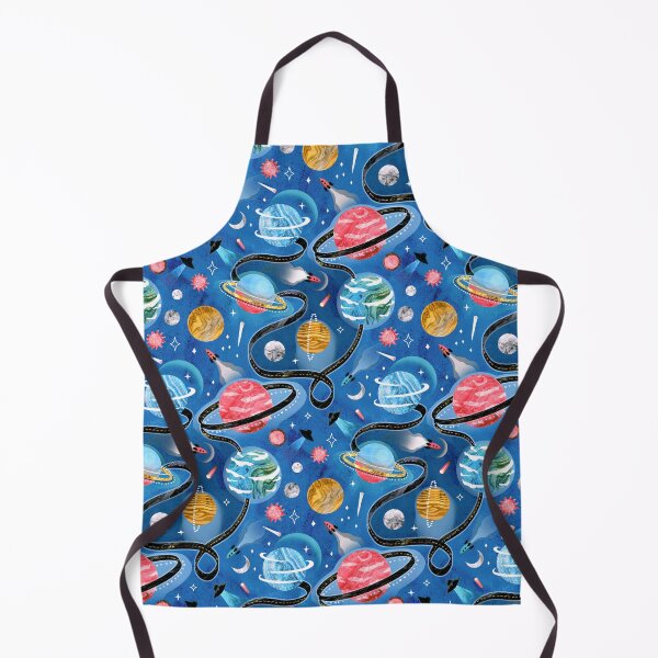 Item preview, Highway to Intergalactic Adventures - Cerulean Blue, Pink & Mustard Yellow designed and sold by TigaTiga.