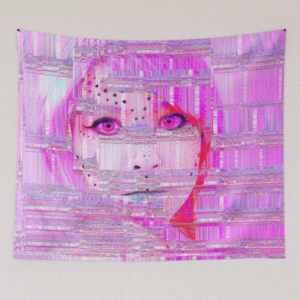 Item preview, Alien Girl Glitch Art designed and sold by glitchhub.