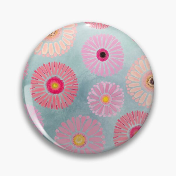 Item preview, Tender pink gerbera daisies with bluish background designed and sold by Pragonette.