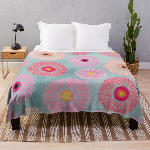 Item preview, Tender pink gerbera daisies with bluish background designed and sold by Pragonette.