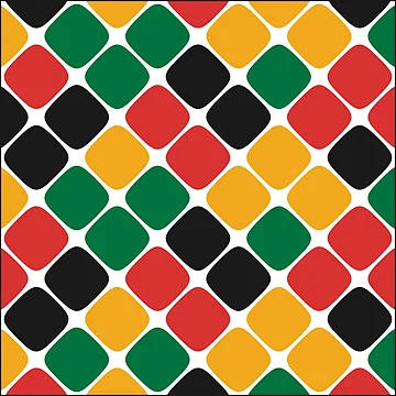 Artwork thumbnail, Diagonal Squircle Pattern (Rasta Colours) by John Uttley