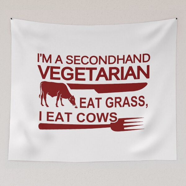 Item preview, Second Hand Vegetarian; designed and sold by StickerApe.