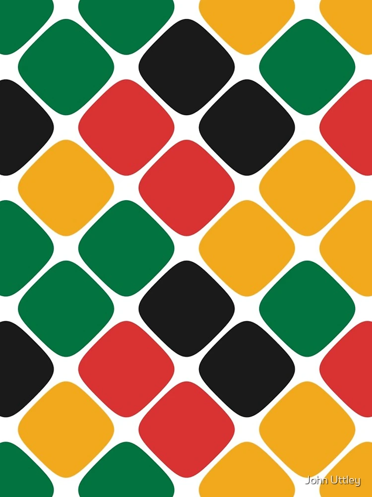 Thumbnail 4 of 4, iPhone Case, Diagonal Squircle Pattern (Rasta Colours) designed and sold by John Uttley.