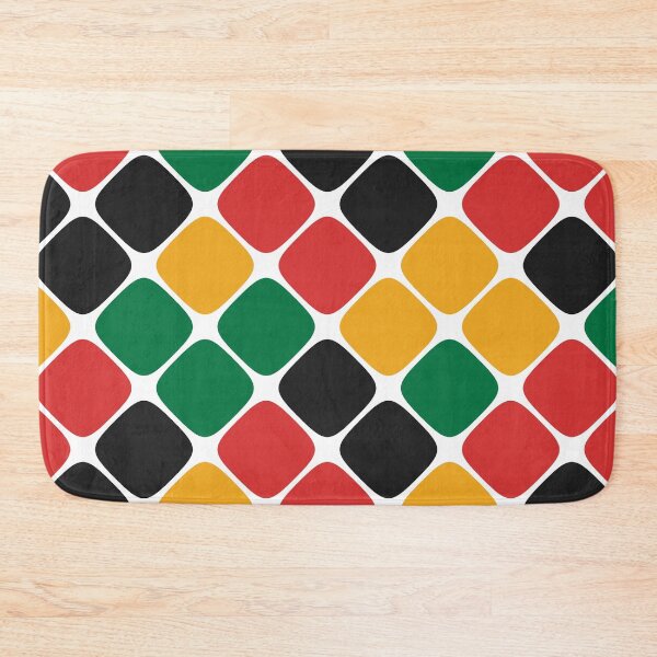Item preview, Diagonal Squircle Pattern (Rasta Colours) designed and sold by John Uttley.