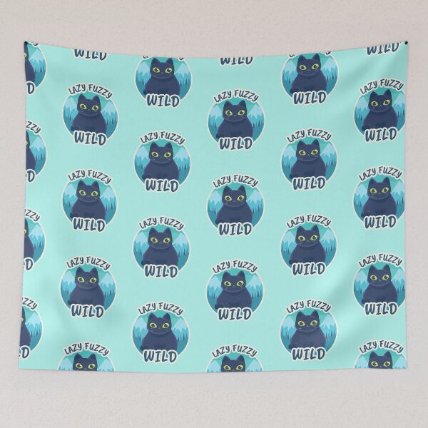 Item preview, Lazy fuzzy cat designed and sold by Hoetoons.