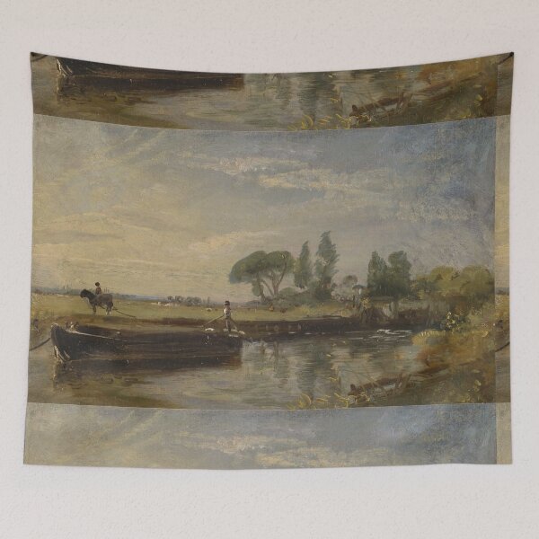 Item preview, Barge below Flatford Millalso known as Flatford Lock - John Constable Oil Painting designed and sold by Vintage Designs +.