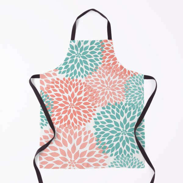 Item preview, Dahlia Floral - Coral Teal designed and sold by Shelley Winters.