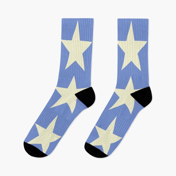 Item preview, Large CREAM and DANUBE BLUE STARS designed and sold by RachelMacht.