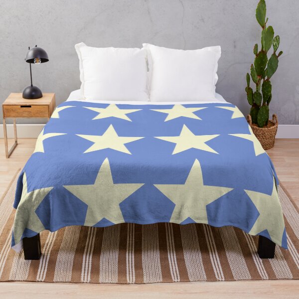 Item preview, Large CREAM and DANUBE BLUE STARS designed and sold by RachelMacht.