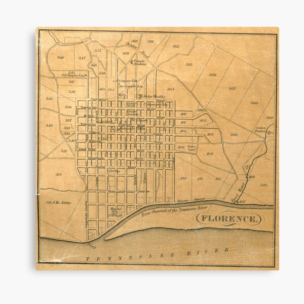 Item preview, Vintage Map of Florence Alabama (1840) designed and sold by BravuraMedia.