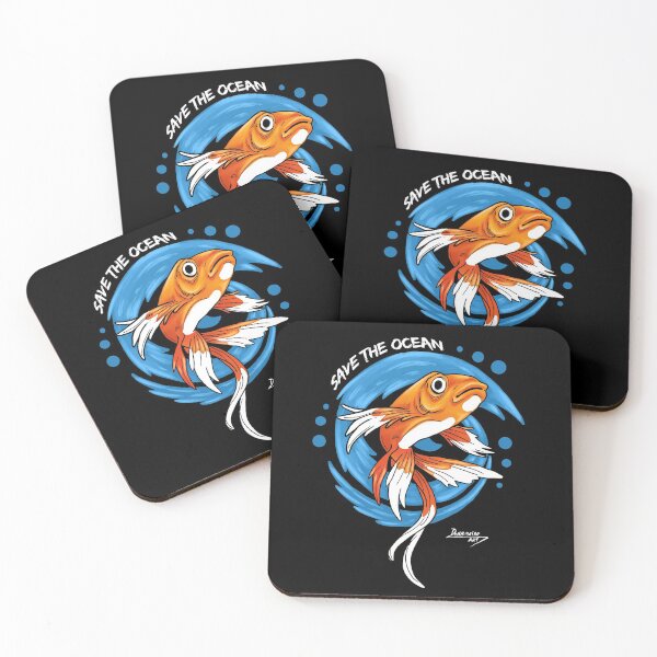 Item preview, Save the Ocean Orange Fish designed and sold by Dmetalx Art Apparel.