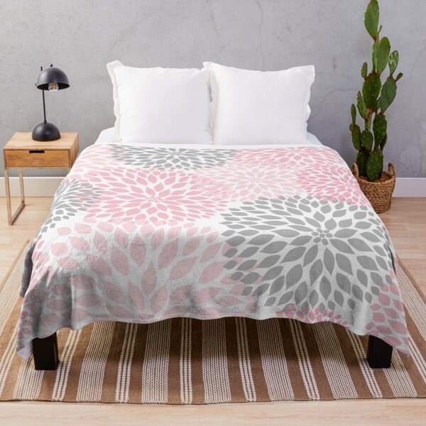 Item preview, Dahlia Floral - Pink Gray designed and sold by Shelley Winters.