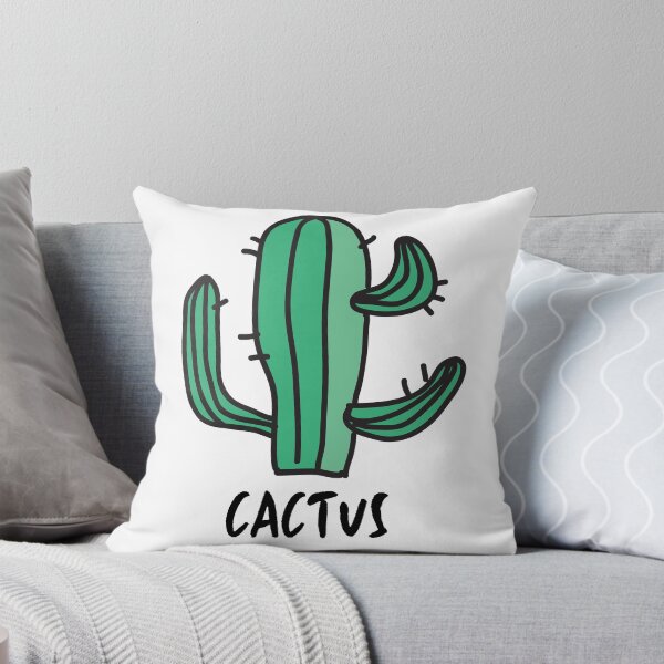 Item preview, Cactus. Line drawing, green, handwritten text. Funny, slang. designed and sold by JellyBeenzz.