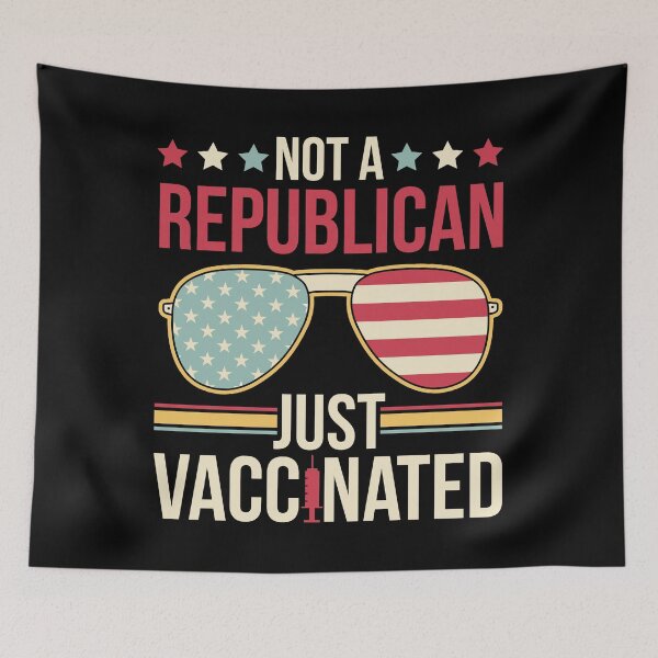 Item preview, Not a Republican Just Vaccinated Retro designed and sold by retrodesigner14.