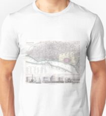 Vintage Map of Calcutta India (1842) Unisex T-Shirt